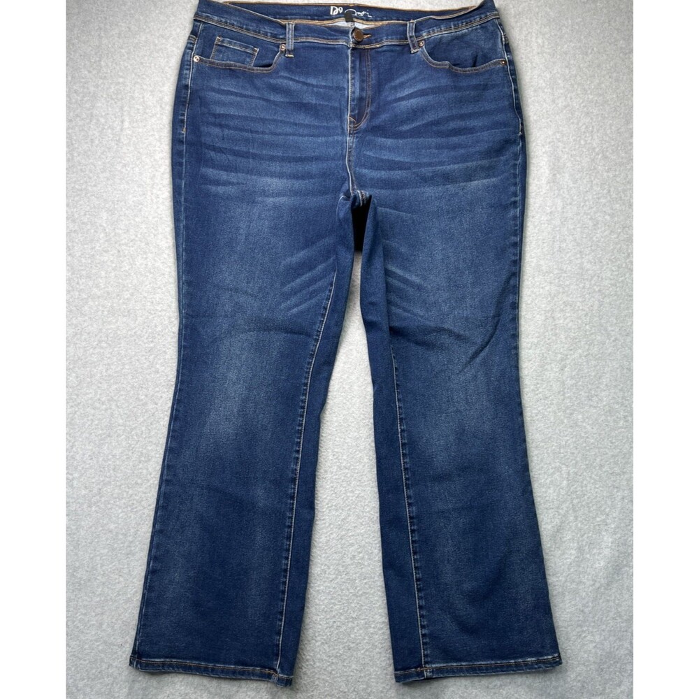 DG2 Diane Gilman Jeans 20W (41x29) Blue Denim Stretch Straight Leg Comfort